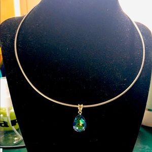 Sterling silver and Mystic topaz pendant